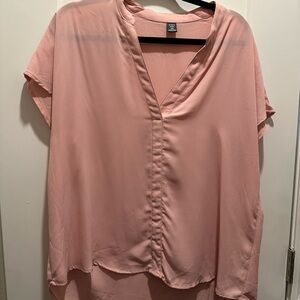 SHEIN Blush V-Neck Blouse